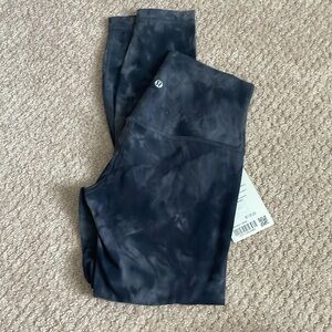 NWT Lululemon Align High Rise Pant 25" Diamond Dye Pitch Grey Graphite Grey 4